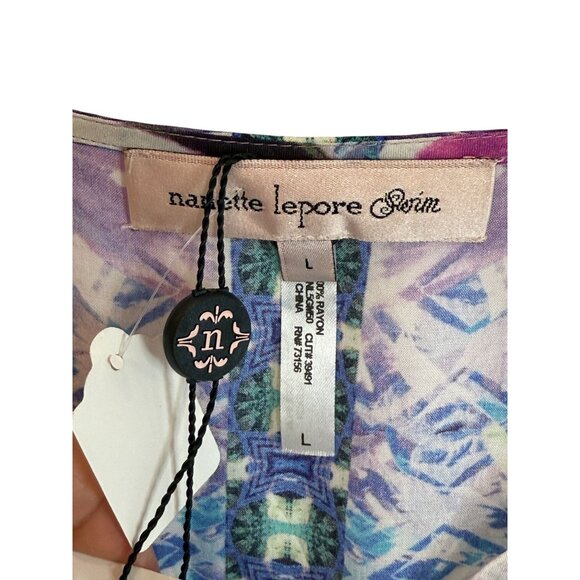 NEW Nanette Lepore Bollywood Sublimation Caftan Cover-Up Dress NWT - Size L - Picture 6 of 11